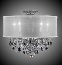 American Brass & Crystal FM6511-A-01G-PI-GL - Five Light Semi Flush Mount